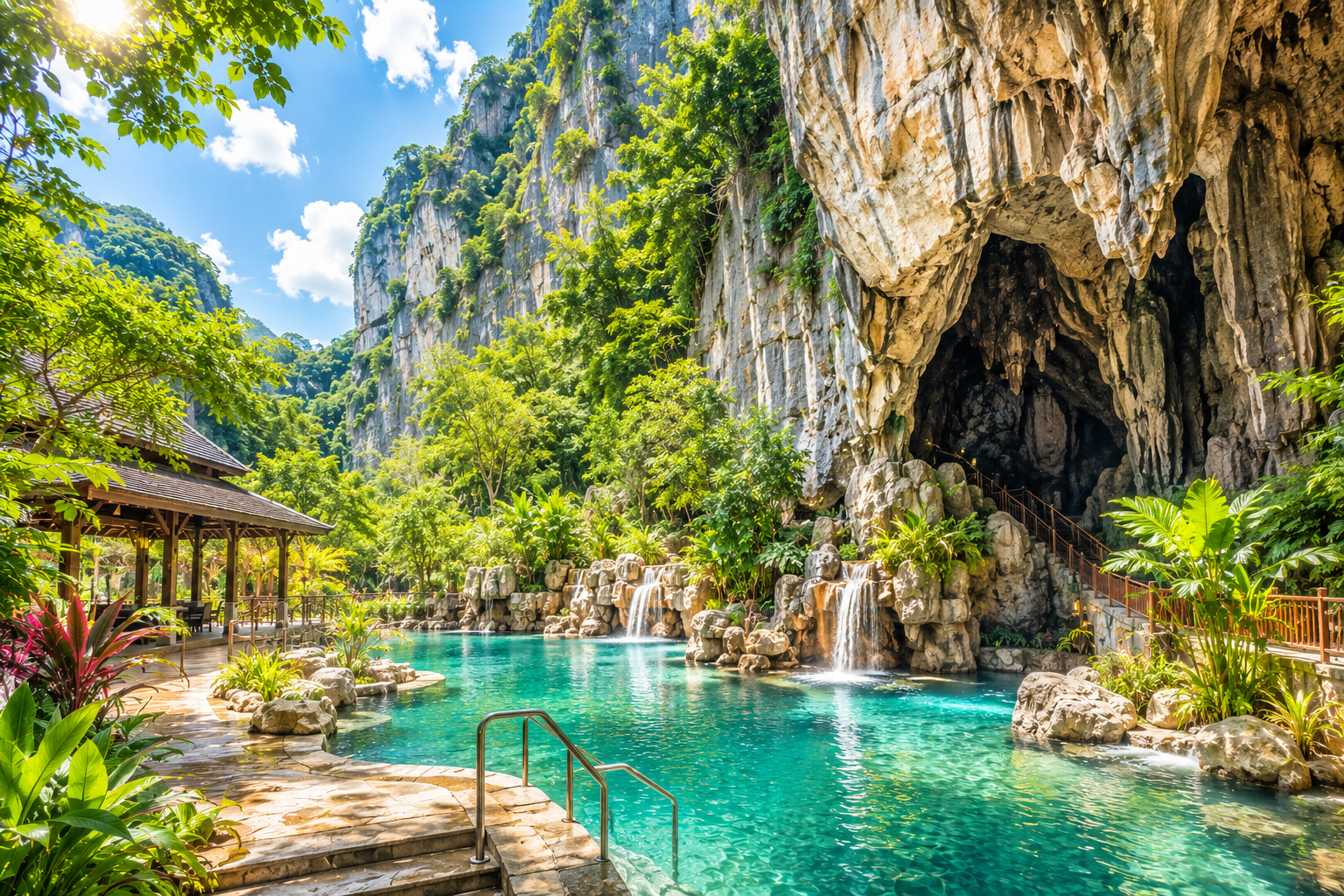 Limestone caves and natural scenery at The Banjaran Hotsprings Retreat Malaysia